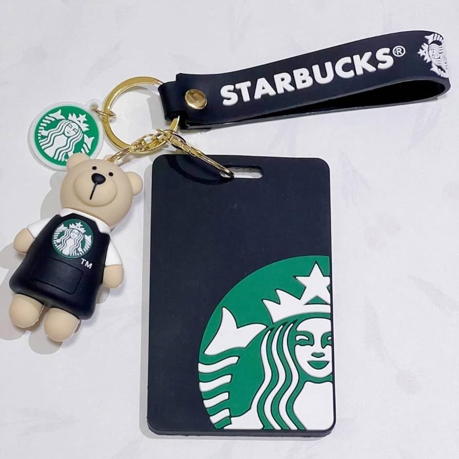 STAR BEAR キーホルダー カードホルダー付未使用品　スタバtarout Amazon.co.jp: スターバックス スタバ IDカードホルダー カード